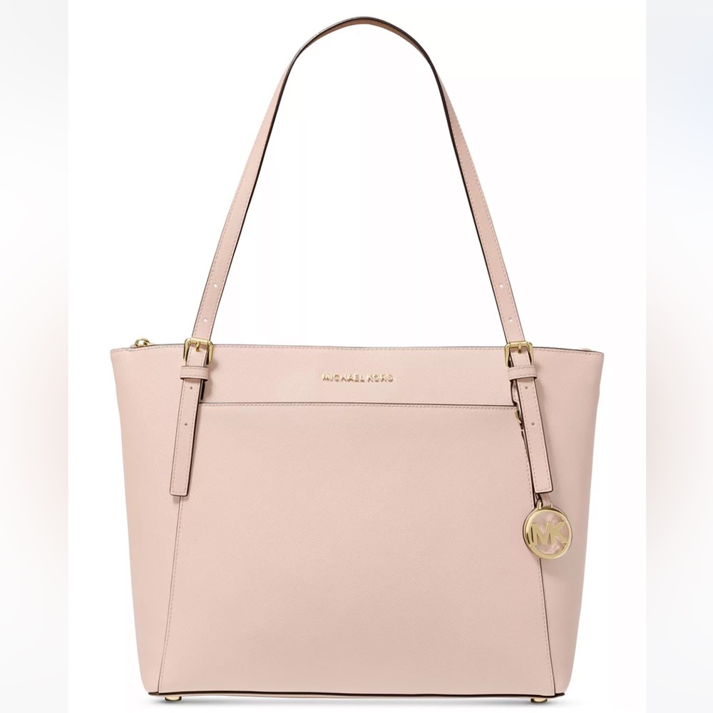 Michael Kors Voyager Large Leather Tote Bag - Soft Pink / Gold
